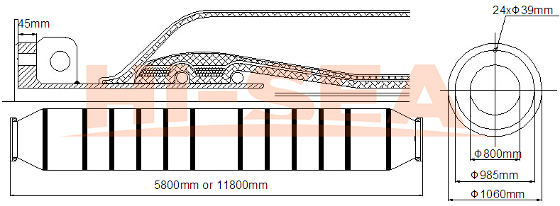 DN800 Dredge Self Floating Hose